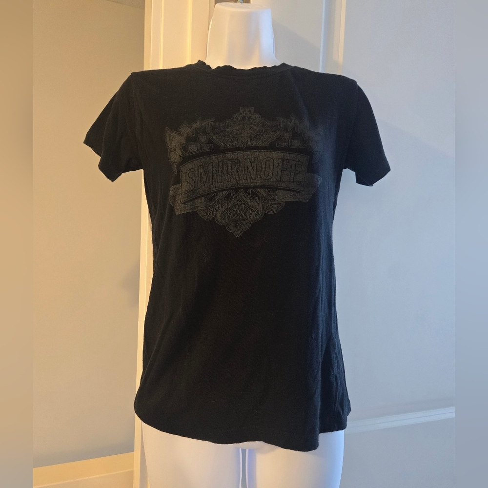 Smirnoff Graphic Tee By Plain + Simple Black. Size M. 100% Cotton